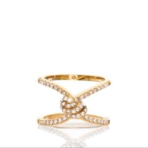 Kate Spade Infinity & Beyond Pave Knot Ring size 7
